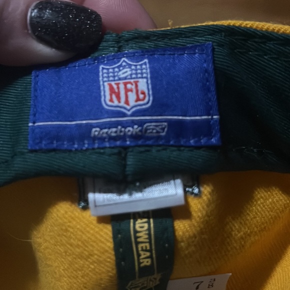 Reebok yellow and green NFL Green Bay packers hat men's size 7 3/8 - Picture 7 of 10